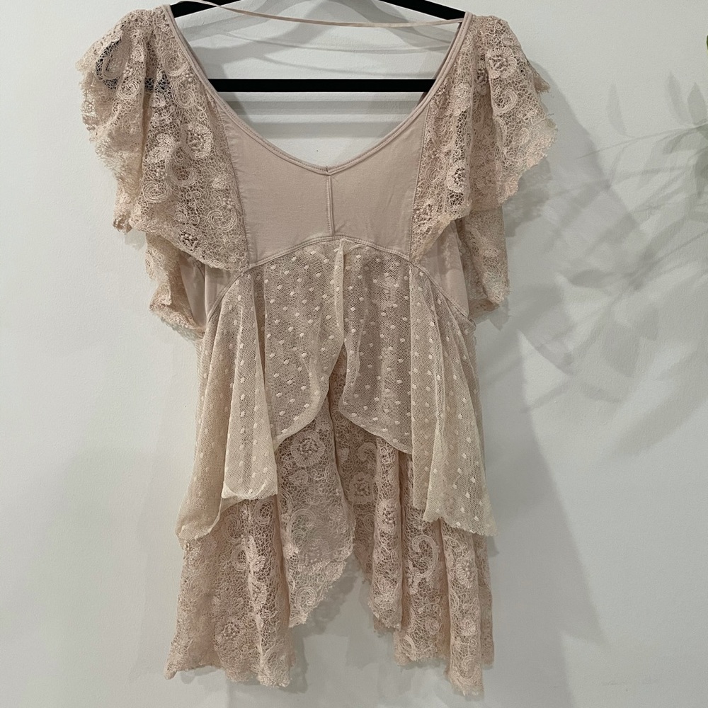 Free People lace flowy tunic top Small - Picture 5 of 6